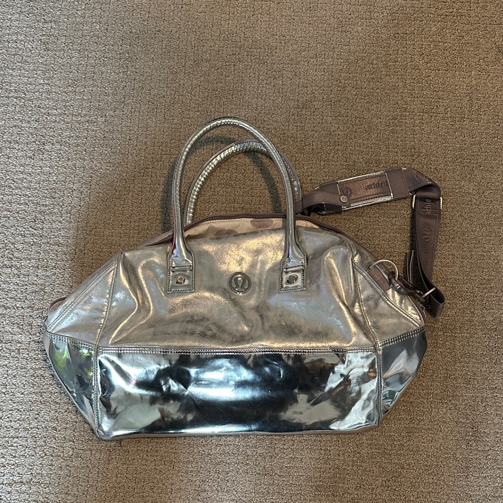 Vintage Lululemon Silver Travel Bag